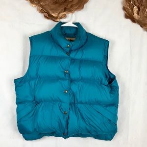 L.L. Bean Turquoise Puffer Vest